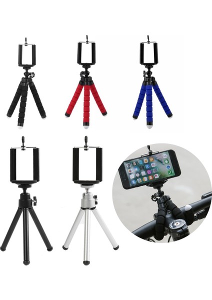 F Stili Cep Telefonu Tutucu Esnek Tripod Sünger Ahtapot Braketi Telefon Klipsi ile Kamera Selfie Monopod Akıllı Telefon Için Genişleyen Stand (Yurt Dışından)