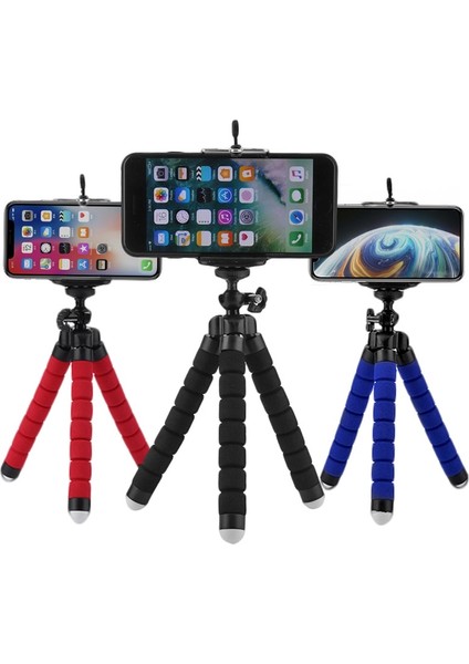 F Stili Cep Telefonu Tutucu Esnek Tripod Sünger Ahtapot Braketi Telefon Klipsi ile Kamera Selfie Monopod Akıllı Telefon Için Genişleyen Stand (Yurt Dışından)