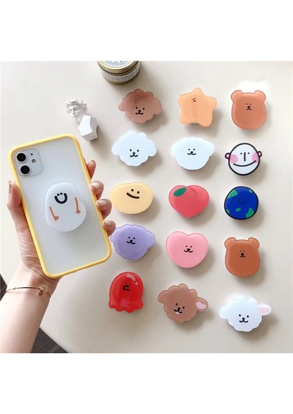 No.1 Tarzı Yeni Karikatür Cep Telefonu Aksesuarları Epoksi Katlanır Üniversal Cep Telefonu Tutacağı, Popite, Tutucu, Tripod Araç Telefonu Tutacağı (Yurt Dışından) modelleri