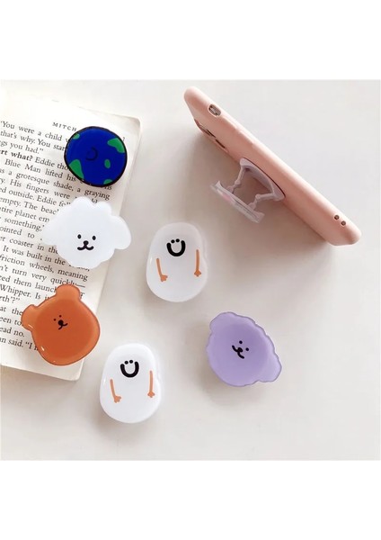 No.1 Tarzı Yeni Karikatür Cep Telefonu Aksesuarları Epoksi Katlanır Üniversal Cep Telefonu Tutacağı, Popite, Tutucu, Tripod Araç Telefonu Tutacağı (Yurt Dışından) fırsatları