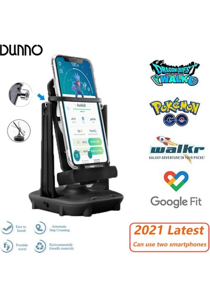 Siyah Stil Yeni Danışma Yürüyüş Salıncak Çalkalayıcı Cep Telefonu Pokemon Gitmek Için Telefon Standı Tutacağı Wiggler Sayacı Pedometre Fırçası Stepper Telefon (Yurt Dışından) modelleri