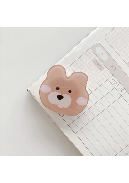 D19 Stili Sevimli Kore 3D Karikatür Ayı Tavşan Evrensel Telefon Tutacağı Katlanabilir Tutucu Genişleyen Telefon Standı iPhone 12 Için Parmak Yüzük Tutacağı (Yurt Dışından)