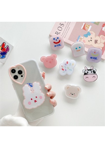 D19 Stili Sevimli Kore 3D Karikatür Ayı Tavşan Evrensel Telefon Tutacağı Katlanabilir Tutucu Genişleyen Telefon Standı iPhone 12 Için Parmak Yüzük Tutacağı (Yurt Dışından) fırsatları