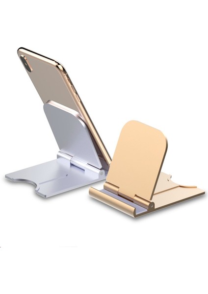 Altın Tarzı Tnsuly Cep Telefonu Tutucu Masaüstü Katlanır Küçük Basit Taşınabilir Evrensel Tablet Bilgisayar Standı (Yurt Dışından)