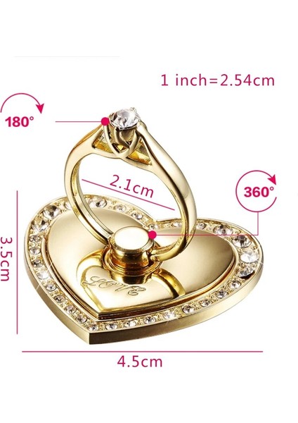 Siyah Stil Cep Telefonu Parmak Yüzük gr Derece Dönebilen Aşk Sevimli Akıllı Telefon Standı Aşk Cuteholder Soket Metal Araba Montaj Standı (Yurt Dışından) indirimleri