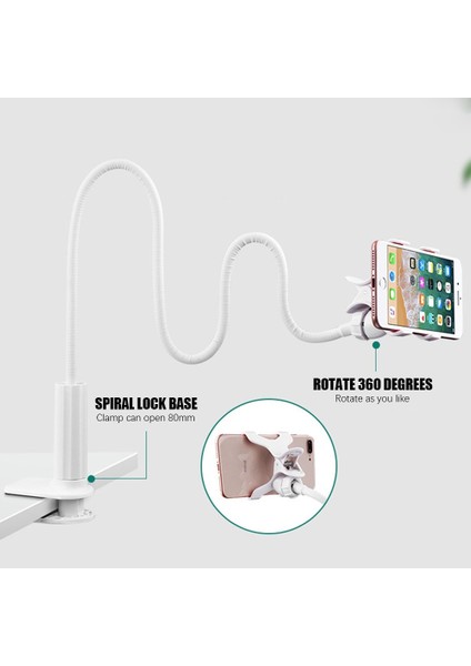 Stil B Mavi Stil Esnek Cep Telefonu Tutacağı Yatak Mobil Standı Masaüstü Braketi Dağı Taşınabilir Cep Telefonu Desteği 75CM Telefon Tutacağı (Yurt Dışından) fiyatları