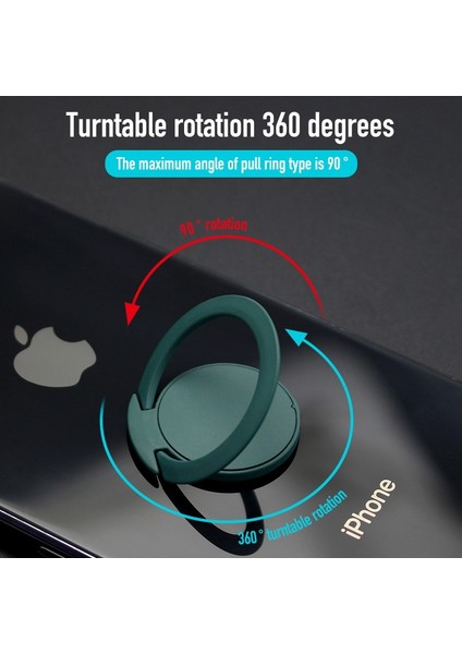 Koyu Yeşil Stil Lüks Metal Cep Telefonu Soket Tutucu Evrensel 360 Derece Döndürme Parmak Yüzük Tutucu Manyetik Araba Braketi Aksesuarları Standı (Yurt Dışından) modelleri