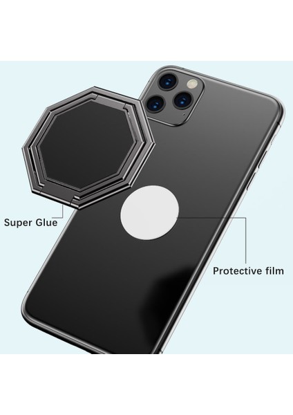 Siyah Stil Metal Çift Parmak Yüzük Braketi Cep Telefonu Tutacağı Tablet Için Katlanır Tembel Sadelik Uygun Yeni Tutucu Standı (Yurt Dışından) fırsatları