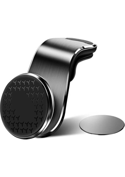 Siyah Dönebilen Stil iPhone 12 Için Manyetik Araç Telefonu Tutucu Evrensel Hava Çıkışı Metal Manyetik Navigasyon Araba Gps Braketi 360 Derece Döndürme Tutucu (Yurt Dışından)