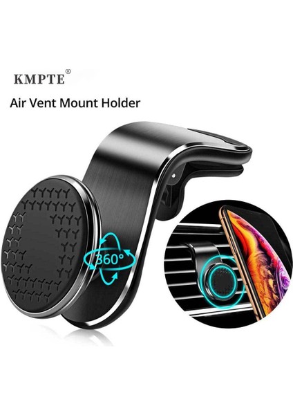 Siyah Dönebilen Stil iPhone 12 Için Manyetik Araç Telefonu Tutucu Evrensel Hava Çıkışı Metal Manyetik Navigasyon Araba Gps Braketi 360 Derece Döndürme Tutucu (Yurt Dışından) fiyatları