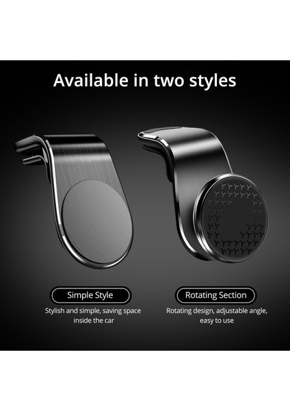 Siyah Dönebilen Stil iPhone 12 Için Manyetik Araç Telefonu Tutucu Evrensel Hava Çıkışı Metal Manyetik Navigasyon Araba Gps Braketi 360 Derece Döndürme Tutucu (Yurt Dışından) fırsatları