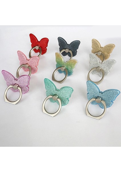 Gümüş Tarzı Telefon Zil Standı Tutucu Kelebek Bling Glitter Evrensel 360 Derece Tutucu (Yurt Dışından) fiyatları