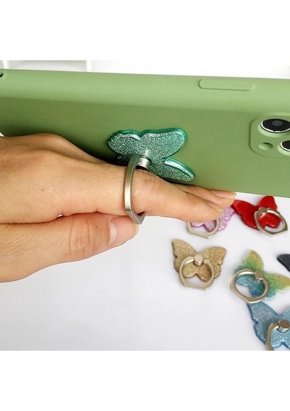 Gümüş Tarzı Telefon Zil Standı Tutucu Kelebek Bling Glitter Evrensel 360 Derece Tutucu (Yurt Dışından) indirimleri
