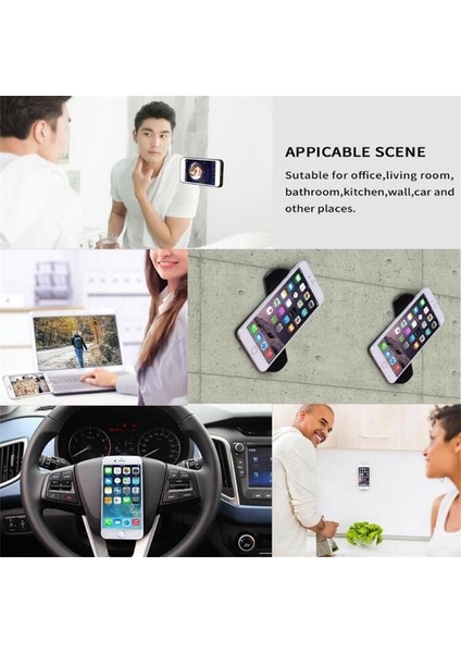 2'si 1 Arada Stil Flourısh Lama Nano Kauçuk Yapışkan Ped Kaymaz Mat Jel Dash Araç Montaj Tutucu Cep Telefonu Için Evrensel Sticker Araç Telefonu Tutucu (Yurt Dışından)