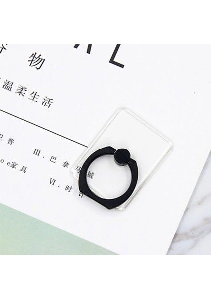 No.7 Tarzı Evrensel Hd Şeffaf Cep Telefonu Tutacağı Şeker Renkli Telefon Zil Tutacağı Cep Telefonu Standı Parmak Yüzük Tutacağı Soporte Celular (Yurt Dışından)