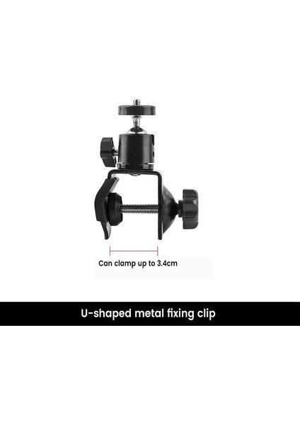 U-Klip Stili Evrensel Masa Masası Kelepçesi Montajı, Kamera Kamerası Için Vida Ucu ile Dslr Çoklu Montaj Halkası Işık Standı Masa Montajı (Yurt Dışından)