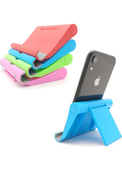 2-Pembe Tarzı Çok Renkli Cep Telefonu Tutucu Masaüstü Tablet Braketi Evrensel Ayarlanabilir Katlanabilir Telefon Cep Telefonu Aksesuarları Için Standı (Yurt Dışından) fırsatları