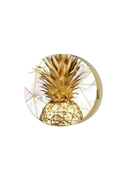 A1591 Stili En Li Ananas Metal Plaka Disk Demir Levha Mıknatıs Cep Telefonu Tutucu Için Manyetik Araç Telefonu Standı (Yurt Dışından)