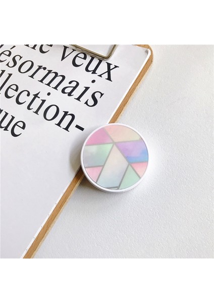 C1 Stili Parlak Popüler Mermer Genişleyen Telefon Standı Kavrama Parmak Yüzük Desteği Düşme Önleyici Yuvarlak Katlanabilir Cep Telefonu Tutucu iPhone 11 Için (Yurt Dışından)