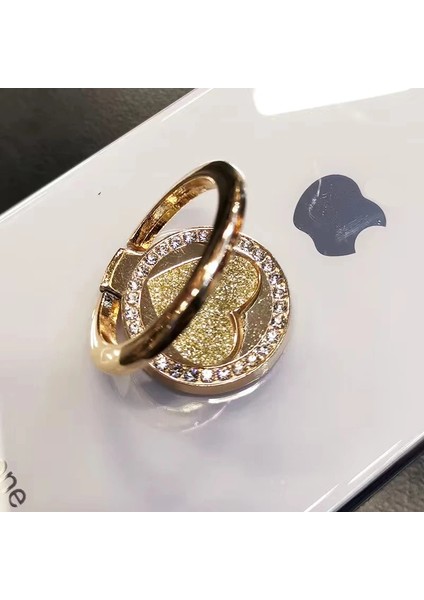 Altın Tarzı Bling Diamond Glitte Rotasyon Parmak Yüzük Telefon Tutucu Telefon Destek Aksesuarları iphone Için Cep Telefonu Kılıfı Üzerinde Standı (Yurt Dışından)