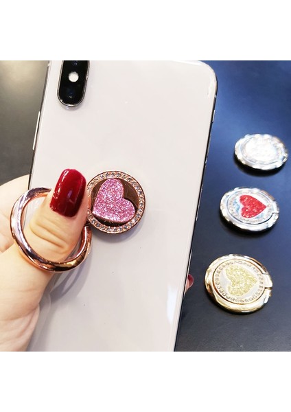 Altın Tarzı Bling Diamond Glitte Rotasyon Parmak Yüzük Telefon Tutucu Telefon Destek Aksesuarları iphone Için Cep Telefonu Kılıfı Üzerinde Standı (Yurt Dışından) fiyatları