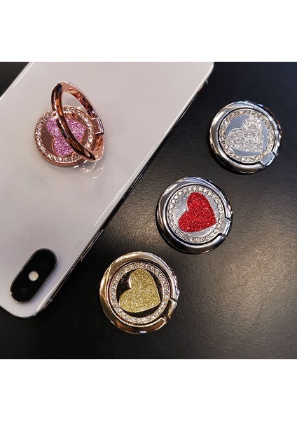 Altın Tarzı Bling Diamond Glitte Rotasyon Parmak Yüzük Telefon Tutucu Telefon Destek Aksesuarları iphone Için Cep Telefonu Kılıfı Üzerinde Standı (Yurt Dışından) fırsatları