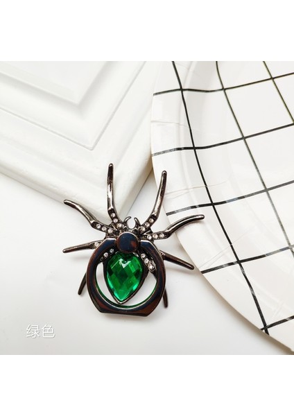 Yeşil Stil Bling Kristal Elmas Metal Örümcek Parmak Yüzük Holde Döndür Cep Telefonu Parmak Standı Samsung Için iPhone Xs Max Için Gönderildi (Yurt Dışından)