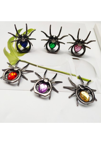 Yeşil Stil Bling Kristal Elmas Metal Örümcek Parmak Yüzük Holde Döndür Cep Telefonu Parmak Standı Samsung Için iPhone Xs Max Için Gönderildi (Yurt Dışından) indirimleri