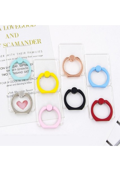 No.16 Tarzı Evrensel Hd Şeffaf Cep Telefonu Tutacağı Şeker Renkli Telefon Zil Tutacağı Cep Telefonu Standı Parmak Yüzük Tutacağı Soporte Celular (Yurt Dışından) fiyatları