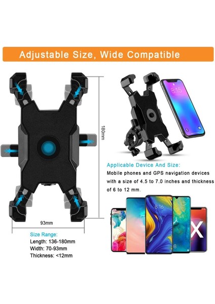 01 Kırmızı Stil Belka Evrensel Bisiklet Telefon Tutucu Motosiklet Bisiklet Telefon Tutucu Gidon iPhone Samsung Için Montaj Braketi Standı (Yurt Dışından) indirimleri