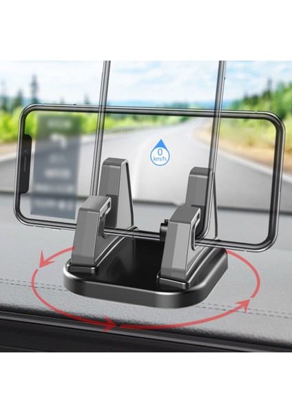 Siyah Stil 360 Derece Araç Telefonu Tutucu Yumuşak Silikon Kaymaz Mat Cep Telefonu Montaj Araba Gps Pano Braketi Için Standları 6*6*4.5 cm (Yurt Dışından) fiyatları