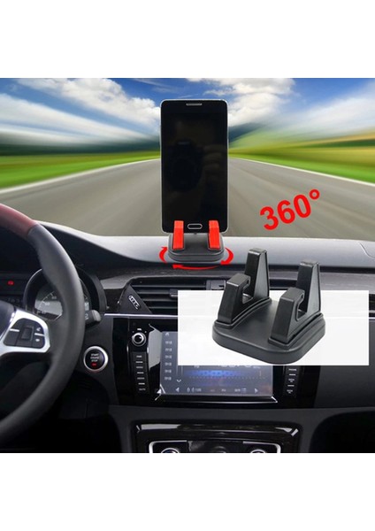 Siyah Stil 360 Derece Araç Telefonu Tutucu Yumuşak Silikon Kaymaz Mat Cep Telefonu Montaj Araba Gps Pano Braketi Için Standları 6*6*4.5 cm (Yurt Dışından) fırsatları