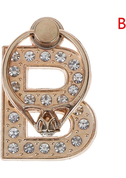 B Tarzı Derece Elmas Metal Harf A-Z Parmak Yüzük Akıllı Telefon Standı Tutacağı Tüm Telefon Için Cep Telefonu Tutacağı (Yurt Dışından)