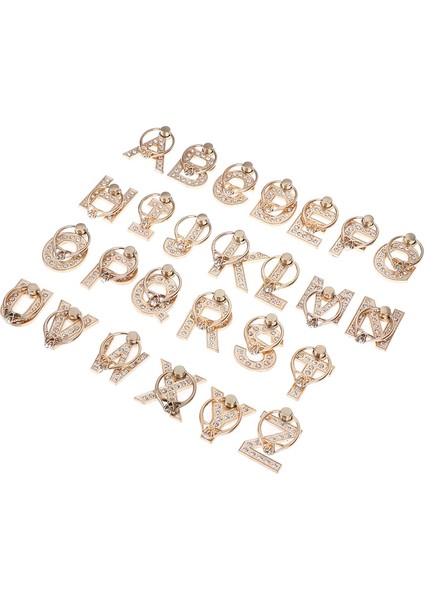 B Tarzı Derece Elmas Metal Harf A-Z Parmak Yüzük Akıllı Telefon Standı Tutacağı Tüm Telefon Için Cep Telefonu Tutacağı (Yurt Dışından) fiyatları