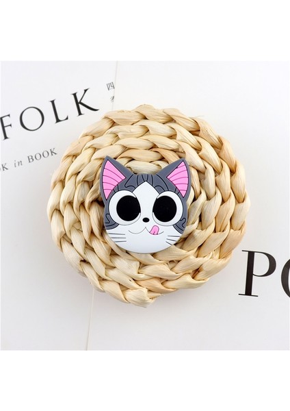 No.19 Tarzı Sevimli Kedi Karikatür Cep Telefonu Tutacağı Evrensel Renkli Cep Telefonu Aksesuarı Stand Tutacağı Genişleyen Telefon Tutacağı Tutacağı (Yurt Dışından) indirimleri