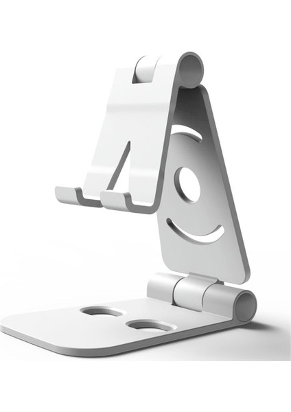 BEYAZ-009 Tarzı Taşınabilir Mini Cep Telefonu Tutucu Katlanabilir Masa Standı Tutucu iPhone Andorid Telefon Için 4 Derece Ayarlanabilir Evrensel (Yurt Dışından)