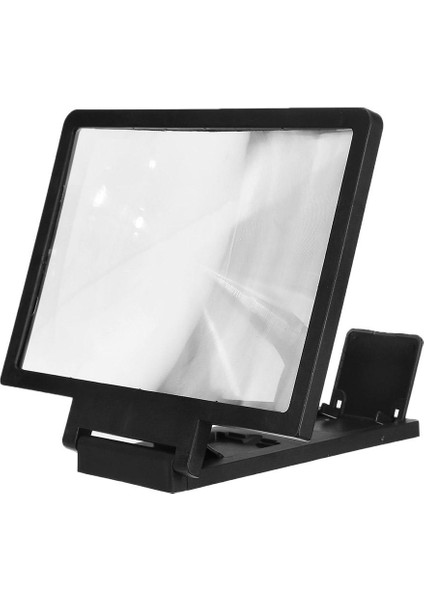 Siyah Stil 5.5 Iyon Ekran Tutucu 3D Cep Telefonu Ekran Büyüteç Hd Amplifikatör Standı Film Video Masaüstü Katlanabilir Tutucu Braketi (Yurt Dışından)