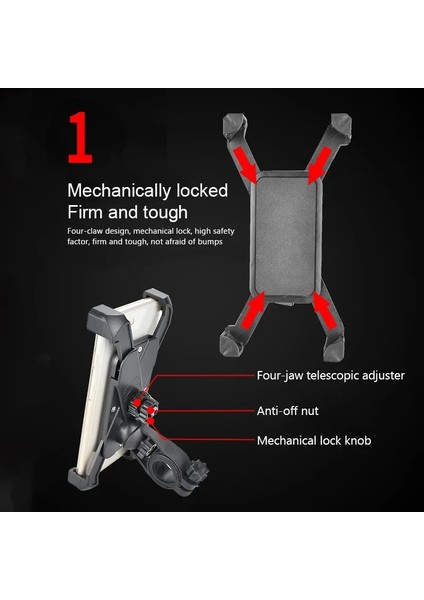 Evrensel Scooter Cep Telefonu Montaj Tutacağı Anti-Vibratio Derece Döndürme Gps Atv Scooter Için 3.5 Inç-7.0 Ireen Için (Yurt Dışından) fırsatları