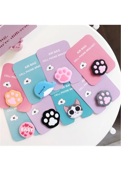 No.8 Stili Lüks Sevimli Karikatür Hayvan Desteği Cep Telefonu Uzatma Çerçevesi Parmak Braketi Tavşan Panda Evrensel Katlama Cep Telefonu Braketi (Yurt Dışından) fırsatları