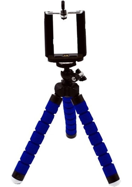 Tek Braket Mavi Stil Cep Telefonu Tutucu Esnek Ahtapot Tripod Cep Telefonu Kamerası Için Braket Selfie Standı Monopod Desteği Fotoğraf Uzaktan Kumanda (Yurt Dışından)