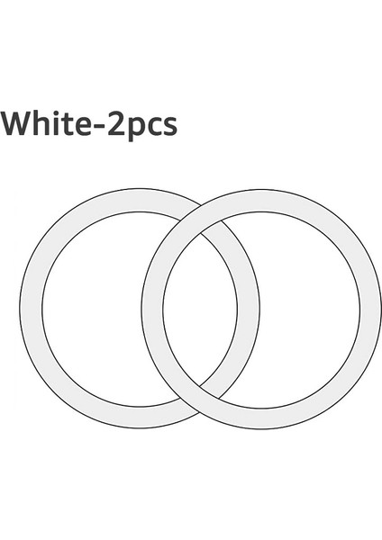 Beyaz Stil Magsafe Için Kablosuz Şarj Etiketi Evrensel Manyetik Araç Telefonu Tutucu Metal Halka Yuvarlak Demir Sac iPhone Pro Max Için (Yurt Dışından)