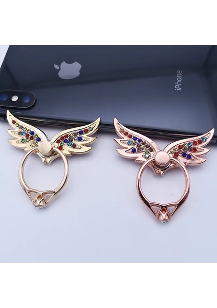 Altın Tarzı Yeni Parmak Yüzük Cep Telefonu Akıllı Telefon Standı Tutucu IPhone x Plumart Telefon Için IPAD Mp3 Samsung Için Araç Montaj Standı (Yurt Dışından) modelleri