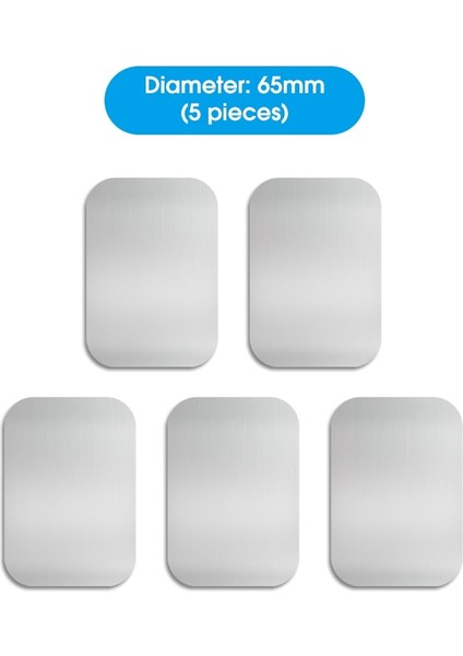 5 Adet Gümüş 65MM Tarzı Manyetik Metal Plaka Araç Telefonu Tutucu Evrensel Demir Levha Disk Sticker Montaj Cep Telefonu Mıknatıs Standı IPhone Ro Için (Yurt Dışından)