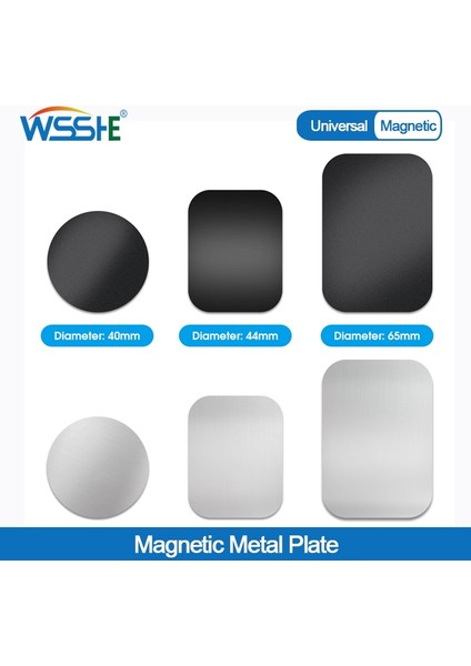 5 Adet Gümüş 65MM Tarzı Manyetik Metal Plaka Araç Telefonu Tutucu Evrensel Demir Levha Disk Sticker Montaj Cep Telefonu Mıknatıs Standı IPhone Ro Için (Yurt Dışından) fiyatları