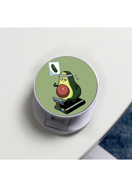 Kcl-Zdzjbai-Nygpbu Stili Karikatür Avokado Cep Telefonu Tutma Braketi Telefon Genişleyen Stand Telefon Parmak Yüzük Tutacağı iPhone Se Pro Için Huawei P40 Için (Yurt Dışından)