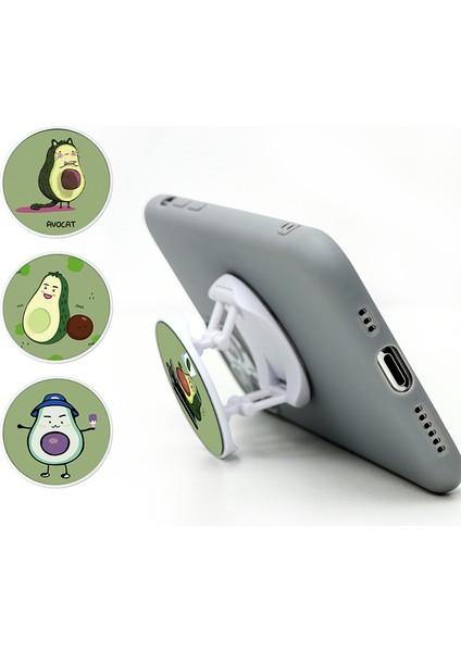 Kcl-Zdzjbai-Nygpbu Stili Karikatür Avokado Cep Telefonu Tutma Braketi Telefon Genişleyen Stand Telefon Parmak Yüzük Tutacağı iPhone Se Pro Için Huawei P40 Için (Yurt Dışından) indirimleri