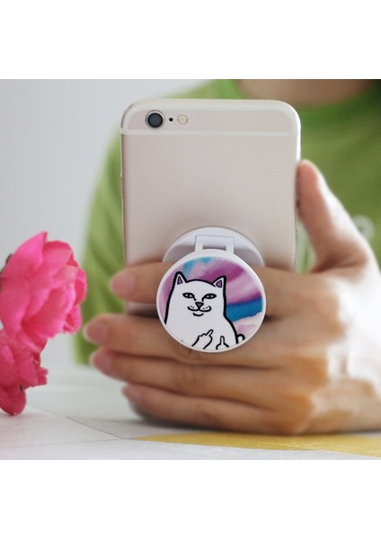 A1160 Stili Telefon Tutucu Araba Yuvarlak Moda Hava Kesesi Telefon Tutucu Genişleyen Stand Grip Mount Katlanabilir Telefon Tutucu Parmak Telefon Tutucu Soket (Yurt Dışından) modelleri