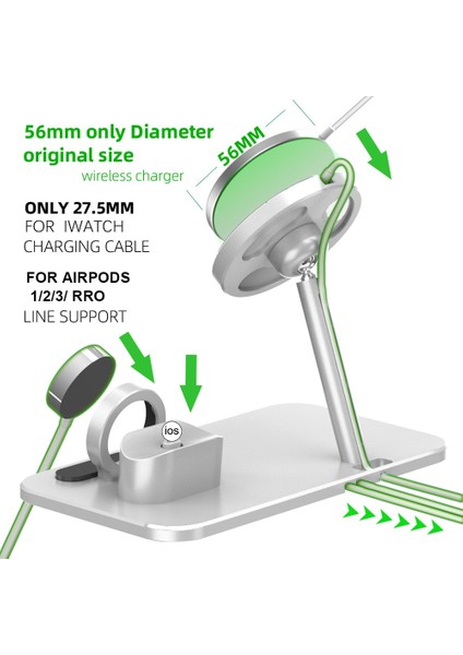 Sadece Stand Siyah Stili Applemagsafe Için iPhone Pro Max Için Kablosuz Şarj Istasyonu Standı I-Watch Için Mini Izle Kablosuz Şarj Pedi Dock Tutucu (Yurt Dışından) fırsatları