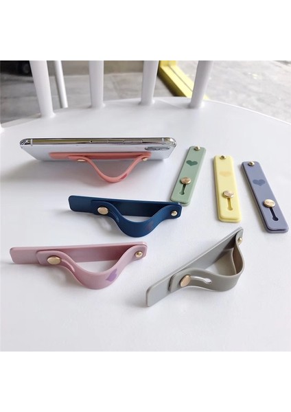 Nane Yeşili Stili Sevimli Şeker Kalp Renk Silikon Bileklik Parmak Yüzük Kavrama Telefon El Bandı Tutucu Evrensel Itme Çekme Sopa Telefon Braketi (Yurt Dışından) modelleri