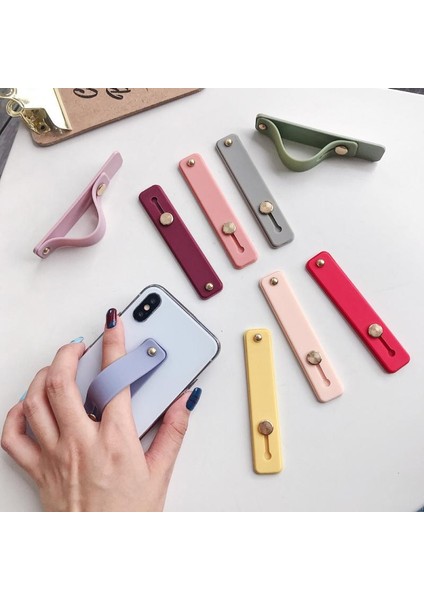 No.5 Tarzı Yeni Push-Pull Telefon Tutucu Çok Fonksiyonlu Halka Toka Tembel Masaüstü Yapışkan Silikon Halka Kavrama Kemer Bilek El Bandı Parmak Kavrama (Yurt Dışından) fiyatları